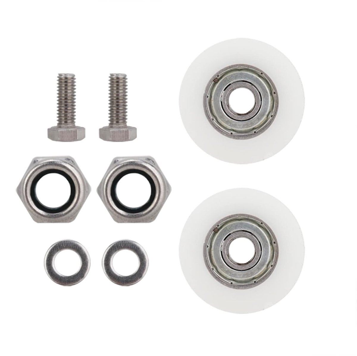 Universele Deurwielen voor Kassen met 30mm Diameter - Vervangingsset voor Tuindeuren, Douchedeuren en Kassen