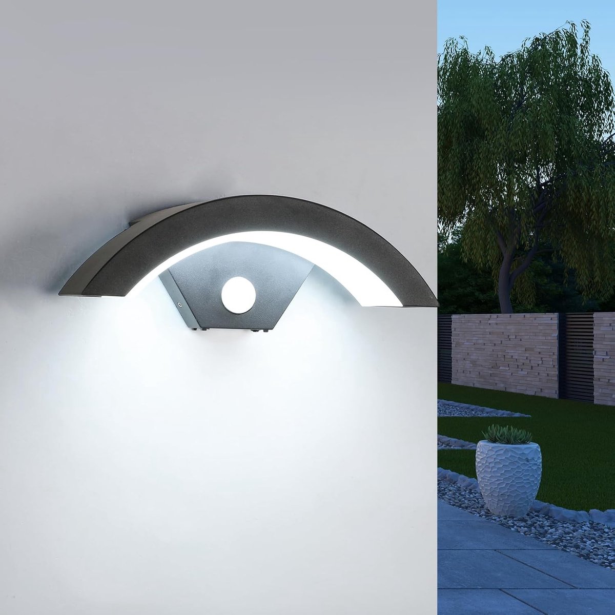 Moderne Buiten Wandlamp met Bewegingssensor IP65 Waterdicht