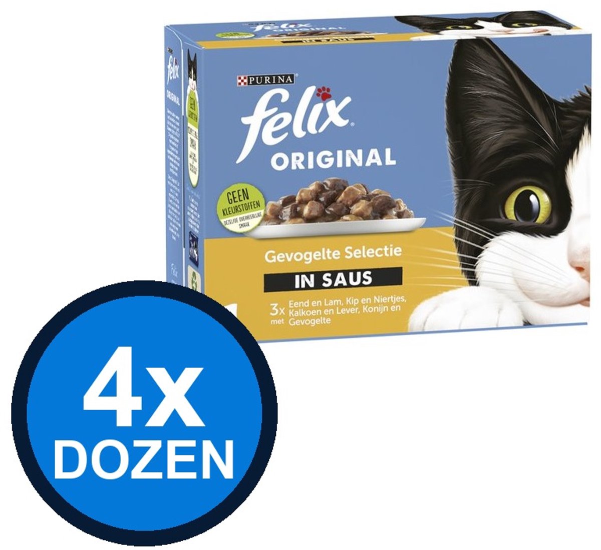 Felix Felix - Original In Saus Countryside Selectie Multipack - Kattenvoer Natvoer - 1.02 kg