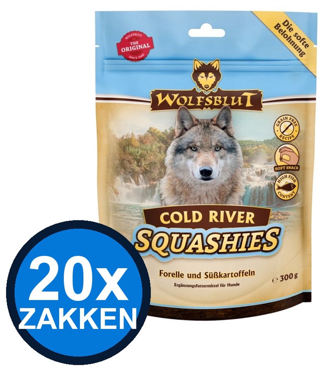 Wolfsblut Wolfsblut - Squashies Cold River All Ages - Hondenvoer Droogvoer - 300 g