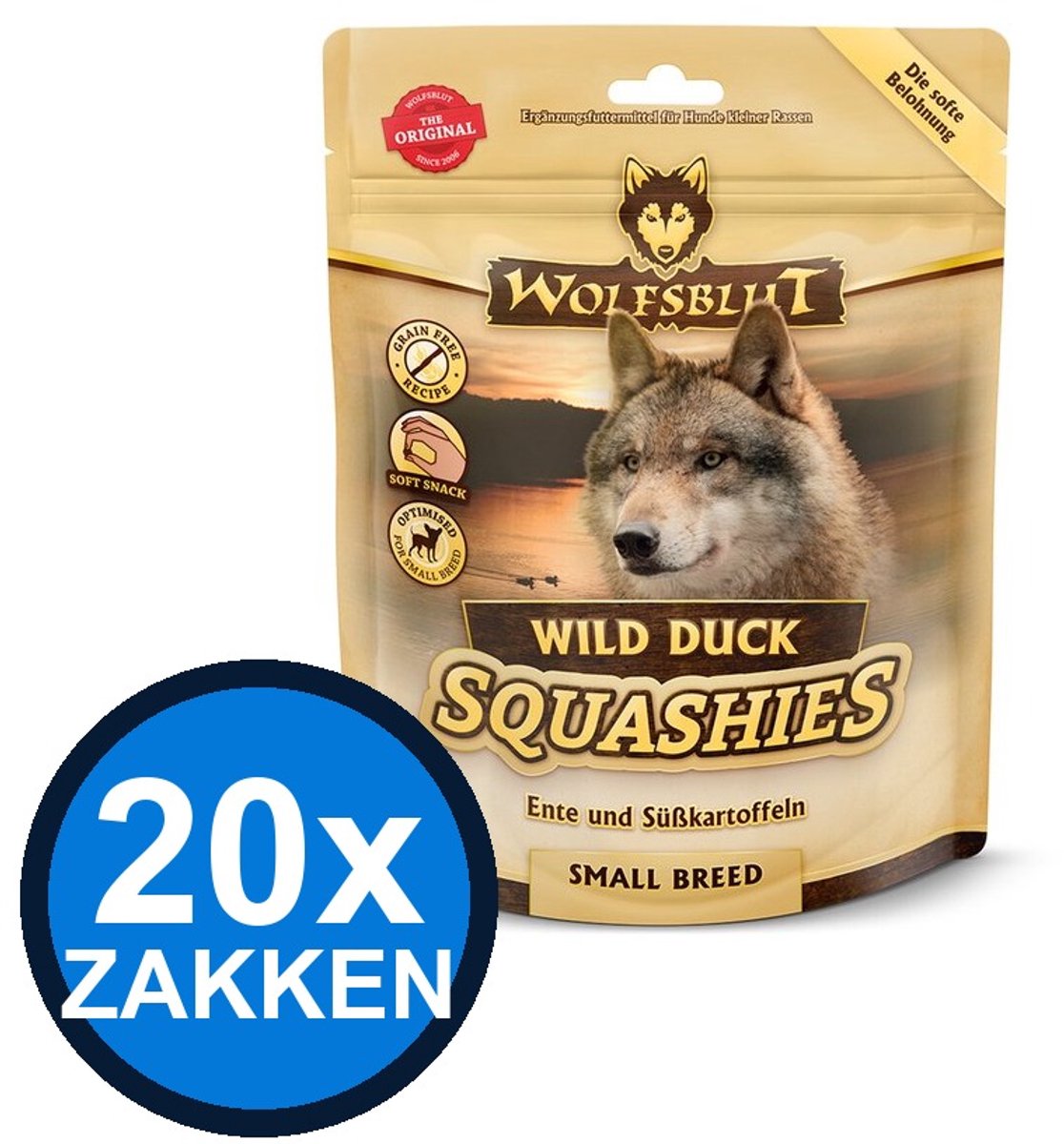 Wolfsblut Wolfsblut - Squashies Wild Duck Small Breed - Hondenvoer Droogvoer - 350 g