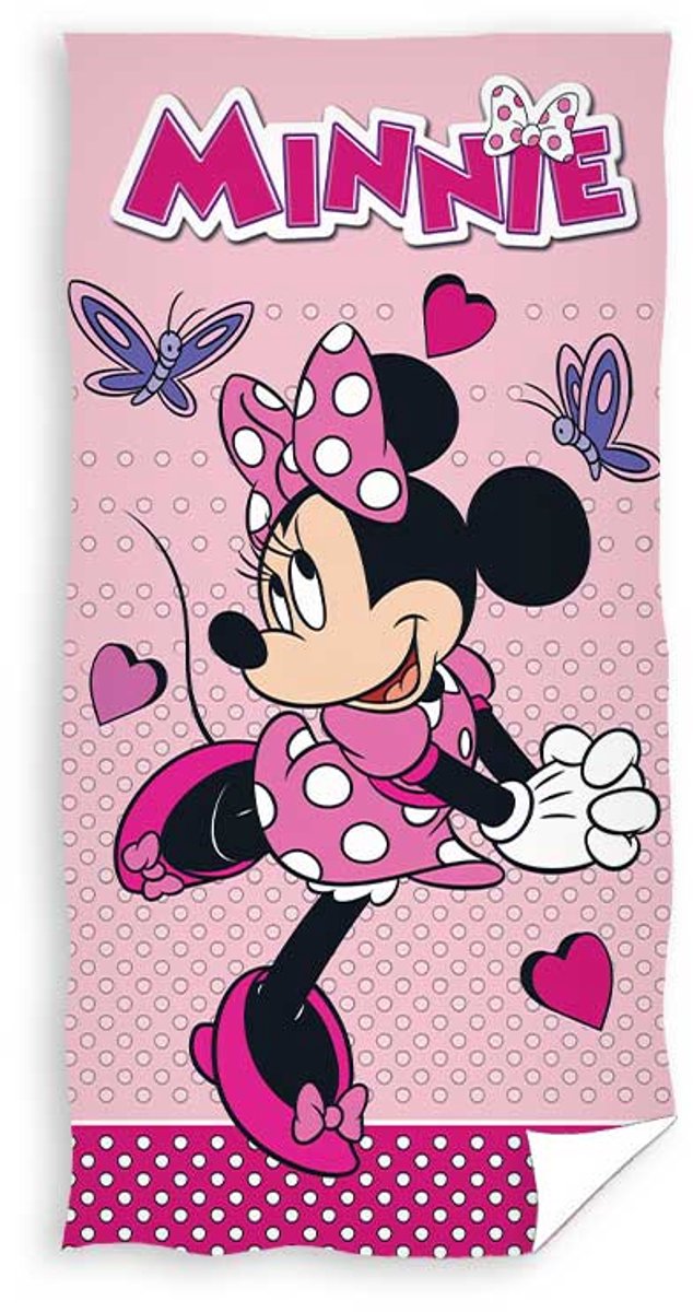 Minnie Mouse strandlaken Happy 70 x 140 cm Roze