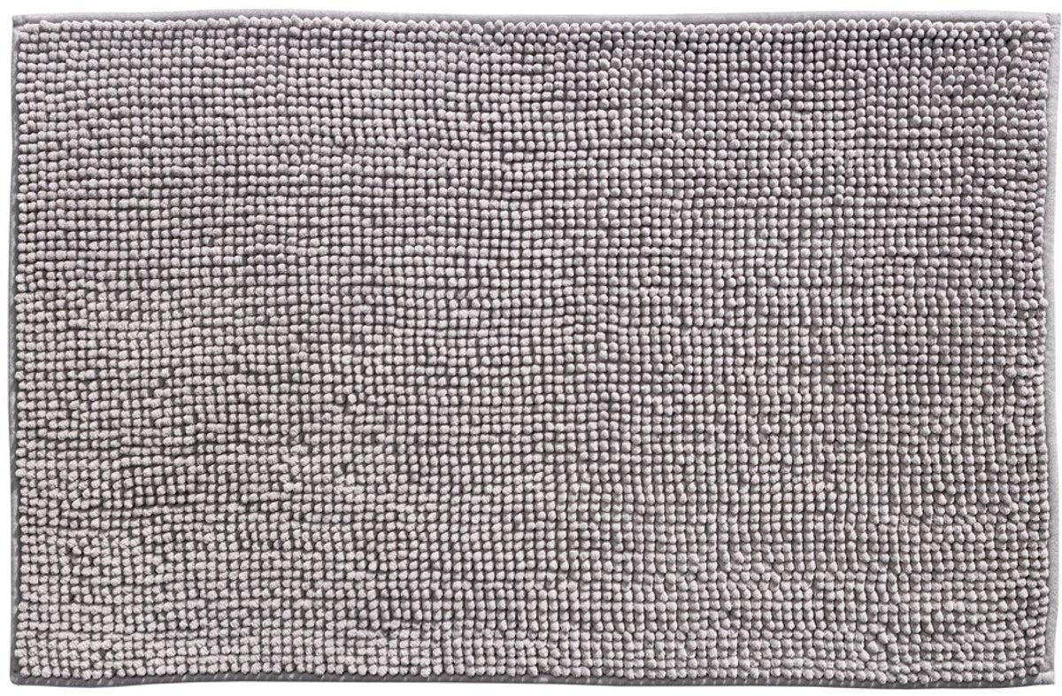 Badmat Indiana Grijs 50x78 cm – Zachte Chenille Badmat Rechthoek – Luxe Douchemat – Sneldrogend & Waterabsorberend – Oeko-Tex Gecertificeerd – Wasbaar