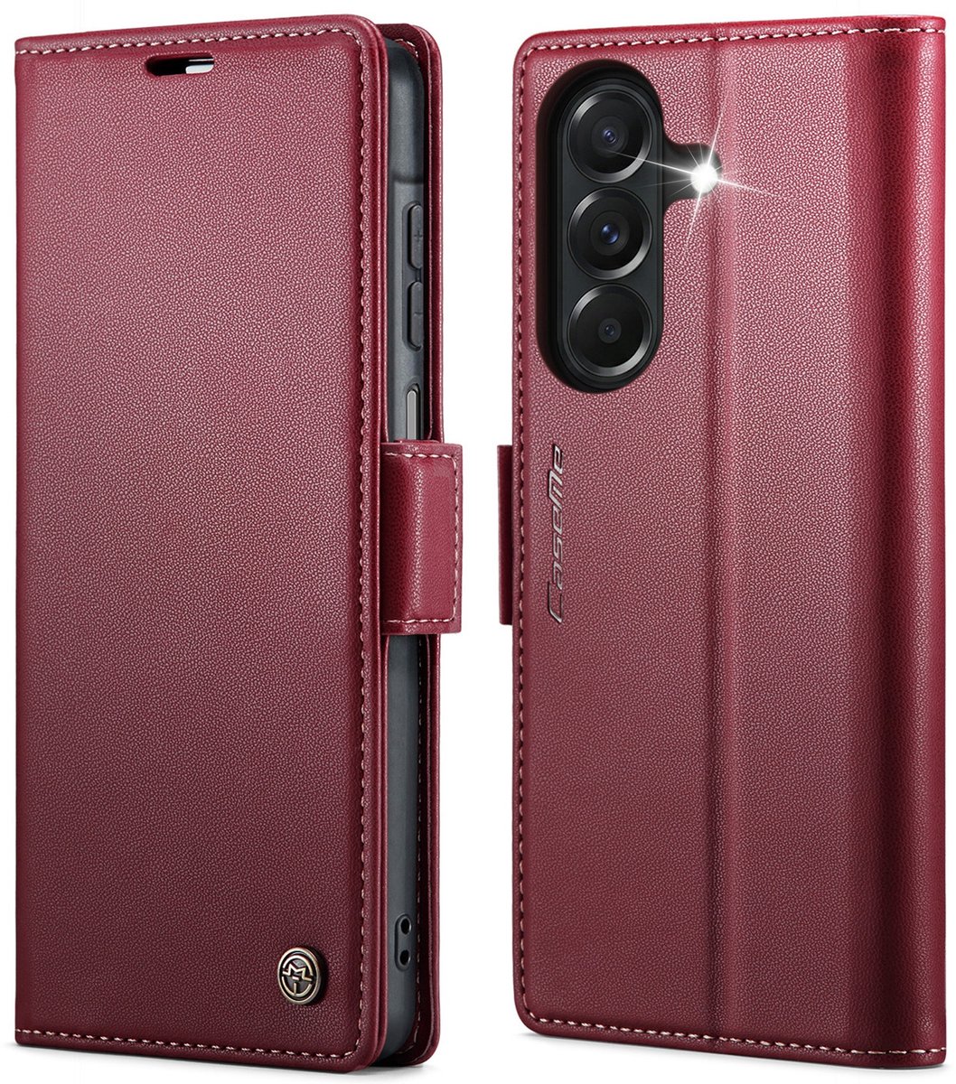 CaseMe Hoesje - Geschikt voor Samsung Galaxy A27 Hoesje - CaseMe 023 Wallet Book Case - Rood
