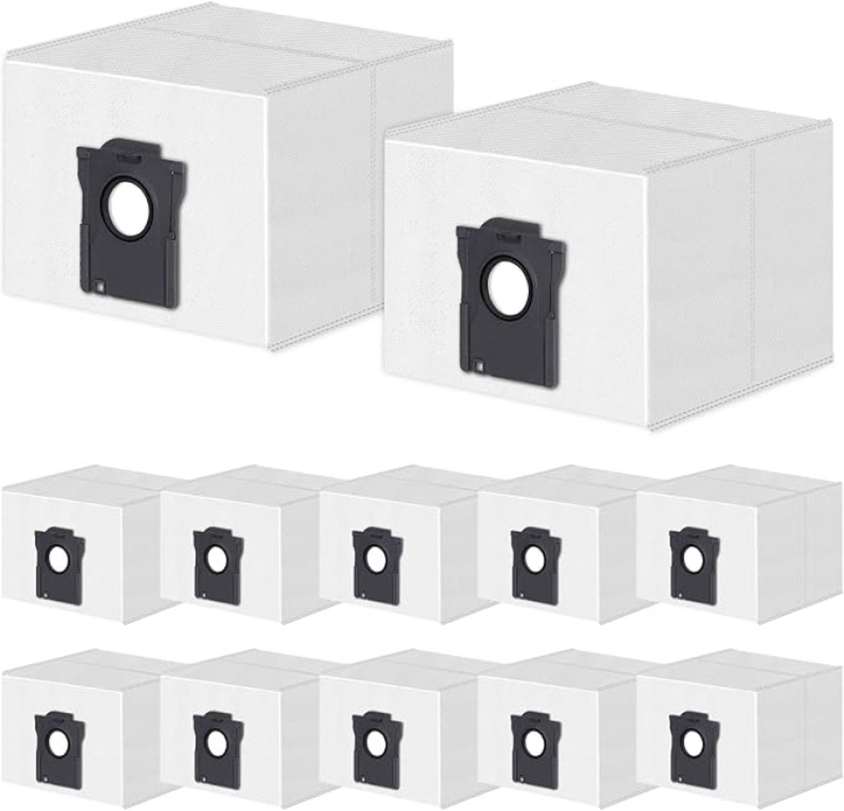 12 Stuks Stofzuigerzakken Compatibel met Dreame D20 Plus en D20 Pro Plus - 5L Capaciteit, 4-laags Filtratie
