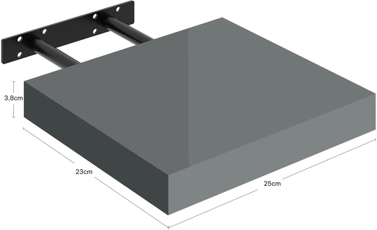 Klarven® Wandplank Zwevend 25cm - Stijlvol Opbergen, Gemakkelijk op te Hangen - B 120 x D 40 cm