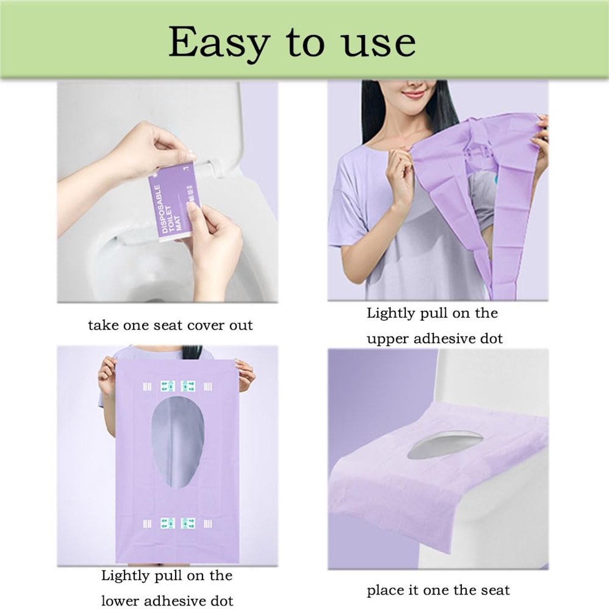 Verkrijgbaar: 60 Wegwerp Toiletbril Covers - Waterdichte Toiletpapier Pads voor Kinderen en Volwassenen, Ideaal voor Reizen en Openbare Toiletten, Gemakkelijk in Gebruik en Hygiënisch