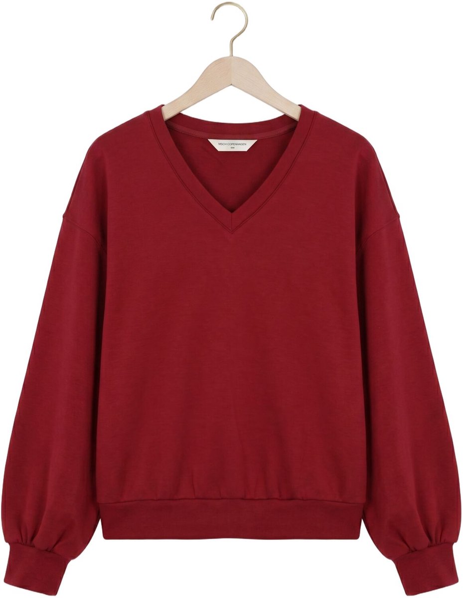MSCH Copenhagen Mschbrionna Ima Q V Sweatshirt Truien & vesten Dames - Sweater - Hoodie - Vest- Rood - Maat XS/S