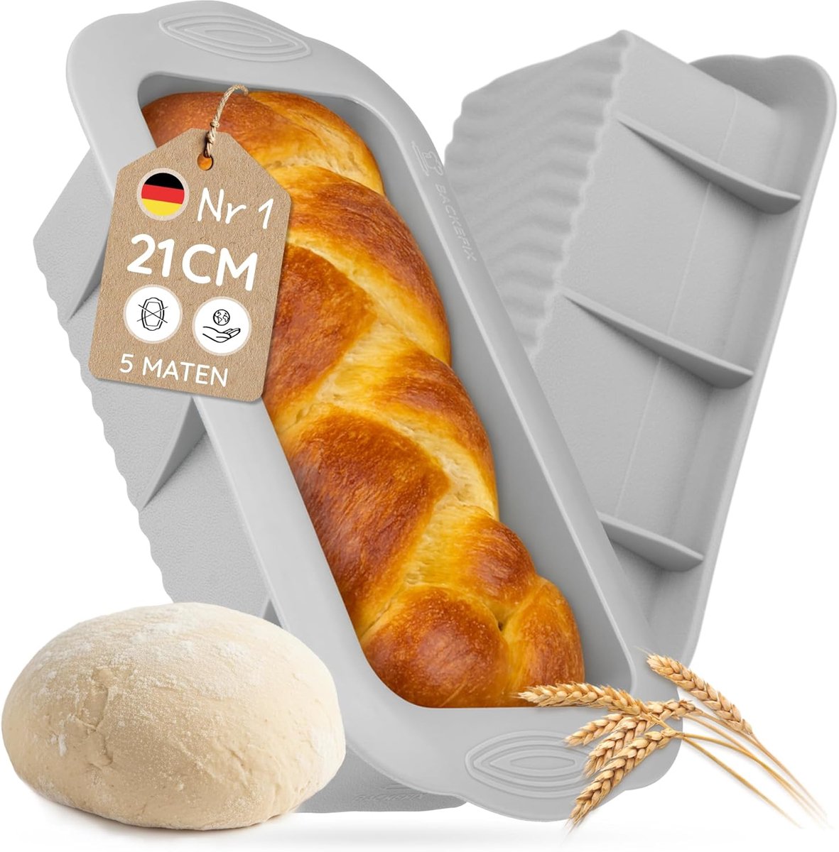 Broodbakvorm Siliconen 21 cm - Middelgrote cakevorm - Antiaanbak, flexibel - Ideaal voor brood en cake - ShopVlot