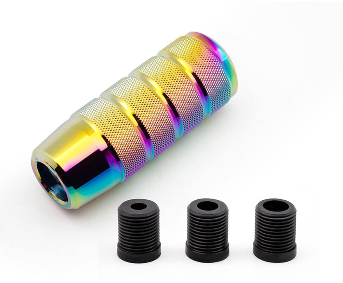 Versnellingsknop 9,5 cm - Aluminium - Universeel met 3 adapters - Verhoog je rijervaring - ShopVlot