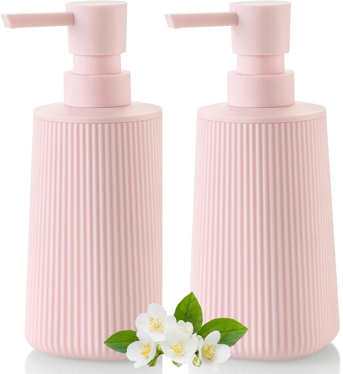 Zeepdispenser roze - navulbare kunststof - modern design - ideaal voor badkamer en keuken - ShopVlot