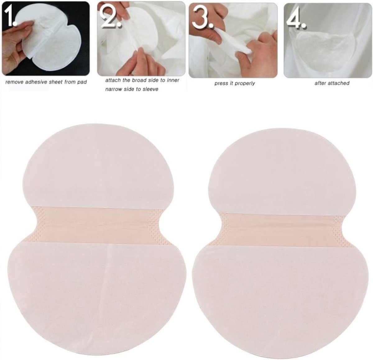 Verwisselbare Onderarm Pads voor Zweetabsorptie - Antitranspirant Stickers en Bescherming tegen Zweet (20 Stuks)