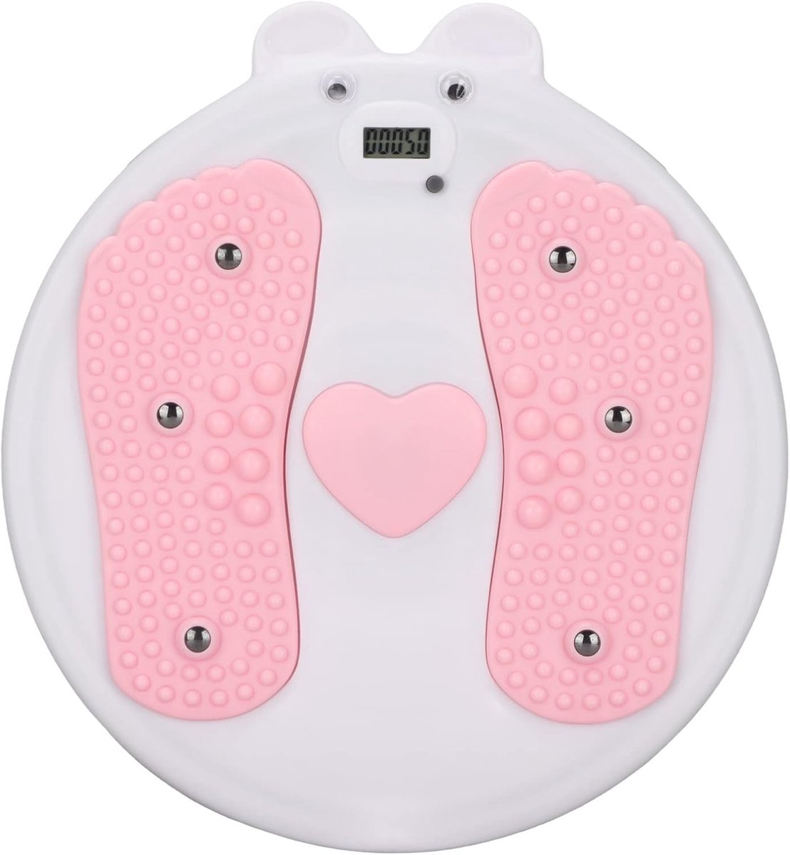 Core AB Twister-bord, draaischijf voor de taille, roterend fitnessbord met acupressuurpunten voor fitness, lichaamsvorming en bodybuilding - roze