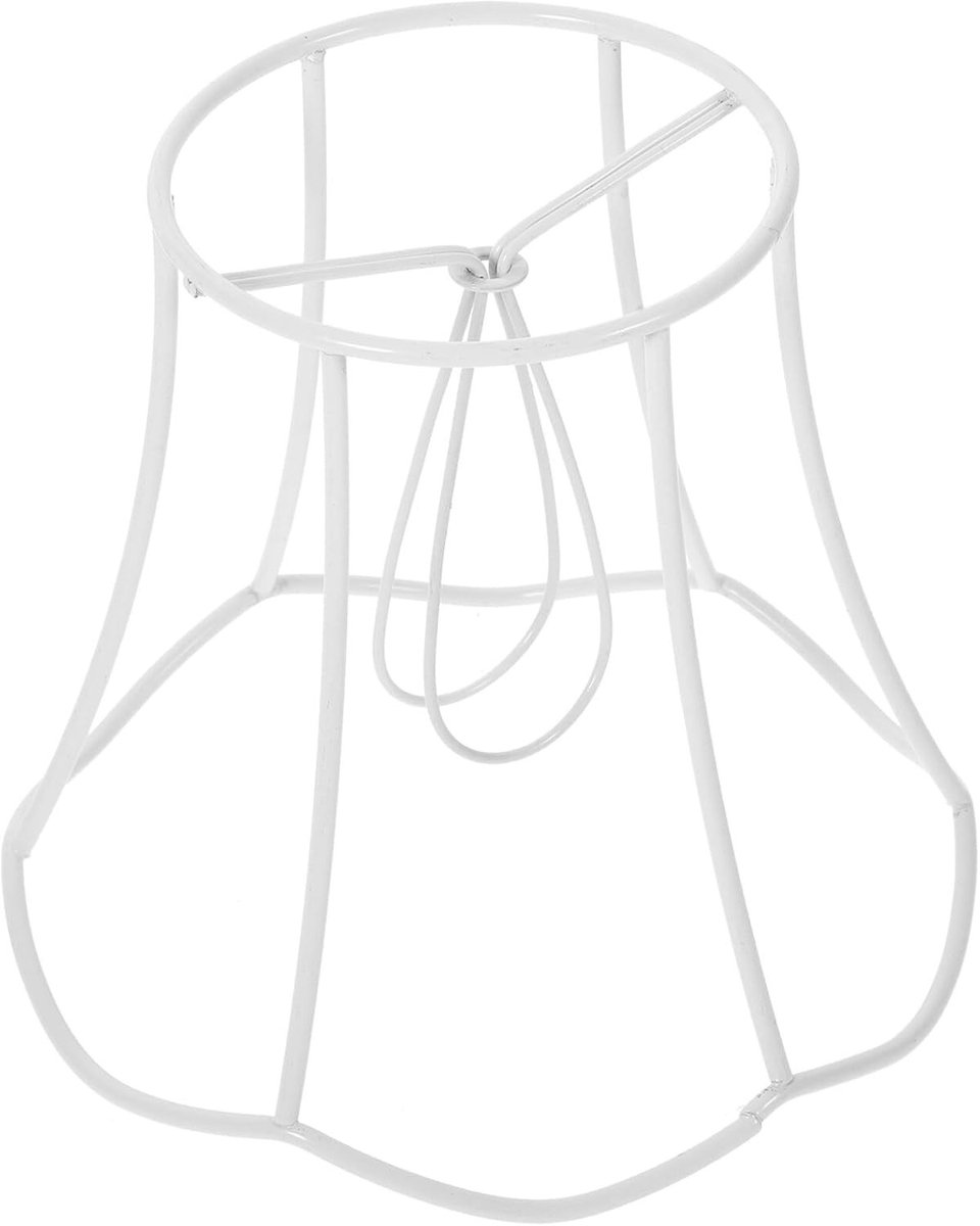 Lampenkap Frame - Wit - 12 x 13 cm - Metalen Doe-Het-Zelf Lamphouder voor Tafellamp
