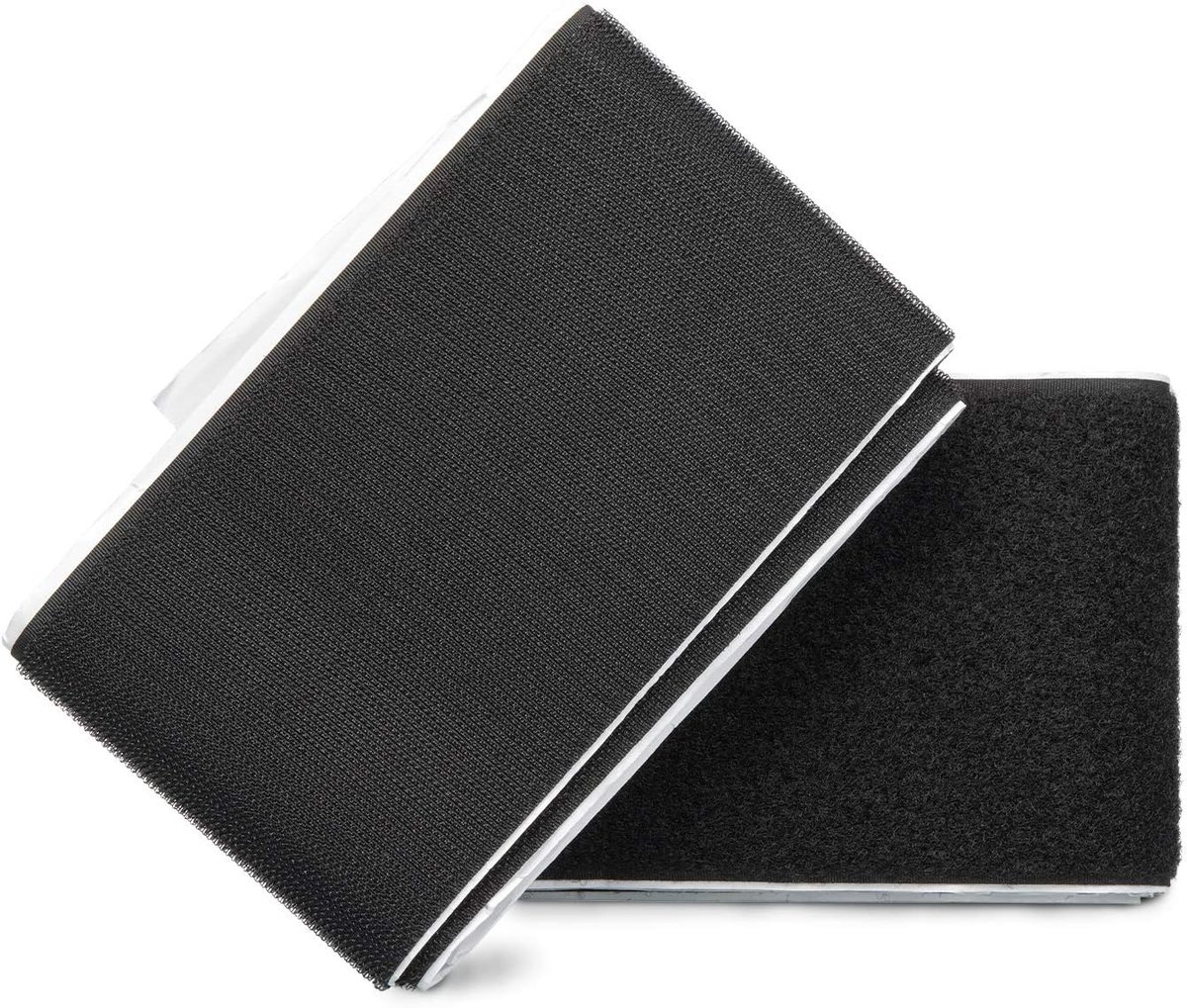 fastener - 10 cm wide and 1 m long - black - fleece tape and hook tape self-adhesive - ShopVlot