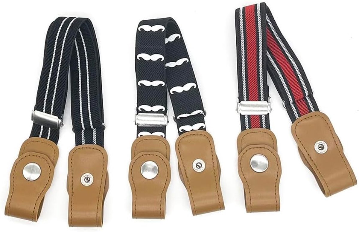 3 Pieces Kids Straps Adjustable Elastic Suspender Stretch Belt for Boys and Girls - ShopVlot