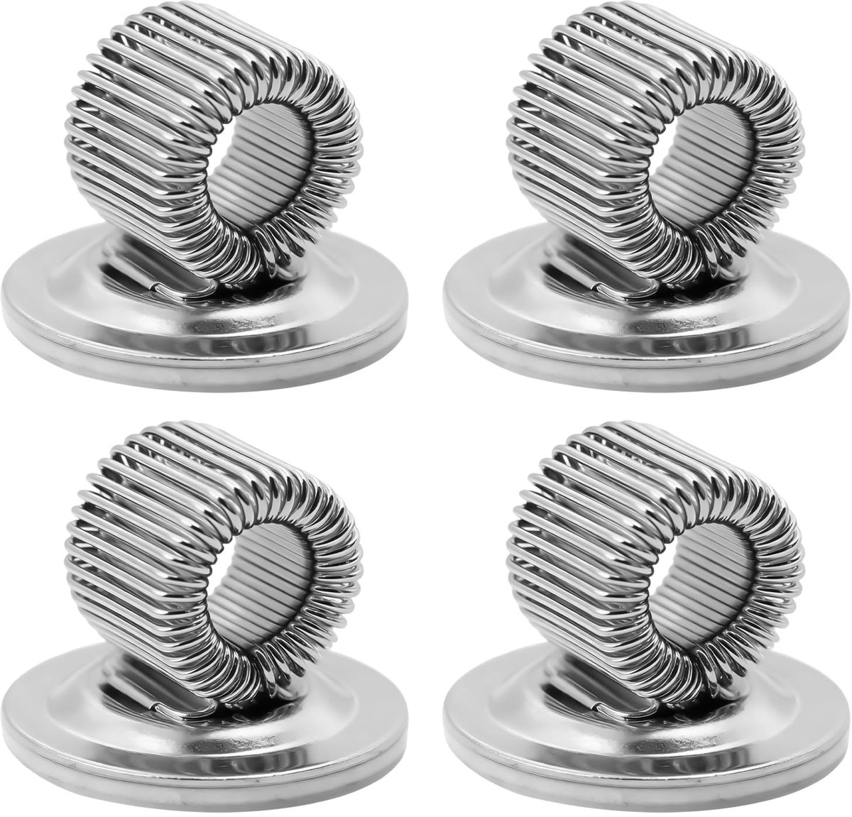 Zelfklevende penhouder 4 stuks - roestvrij staal - verstelbare veerlus clips - ideaal voor bureau en whiteboard - ShopVlot