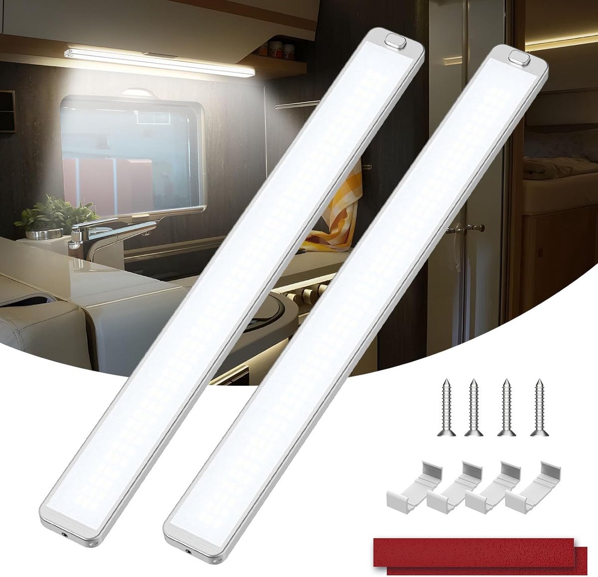 LED binnenverlichting 228 - 12 Volt lampen - 2 stuks - veelzijdig gebruik in camper of boot - ShopVlot