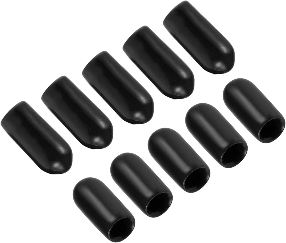 5mm Draadbescherming - 100 Stuks Flexibele Waterdichte Rubber Eindkappen voor Meubels, Keuken en Industrie, Zwart