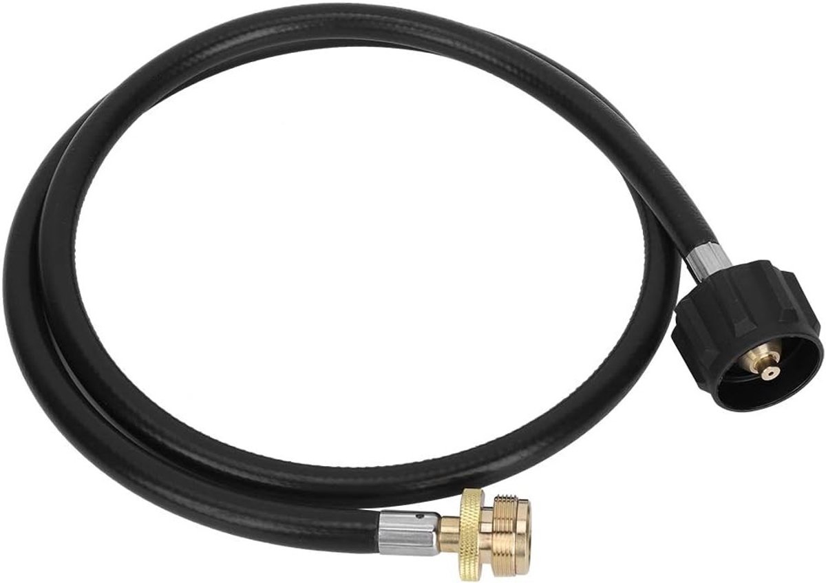 Slangadapterconverter 1,2 M met Goede Afdichting voor Campingkachel en Barbecue, Verbindt Cilinder van 1 Inch tot 20 Lb, Veilig en Duurzaam