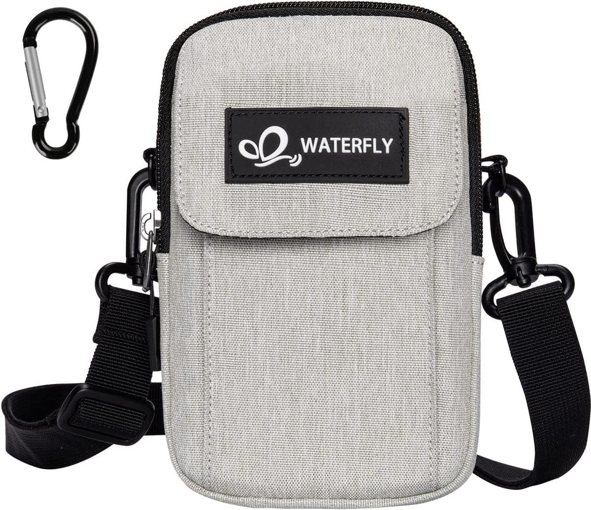 Multifunctionele Heuptas voor Heren en Dames met Schouderriem, Ideaal voor Wandelen, Fietsen en EDC Gebruik, Compacte Pouch met Karabijnhaak, Wit