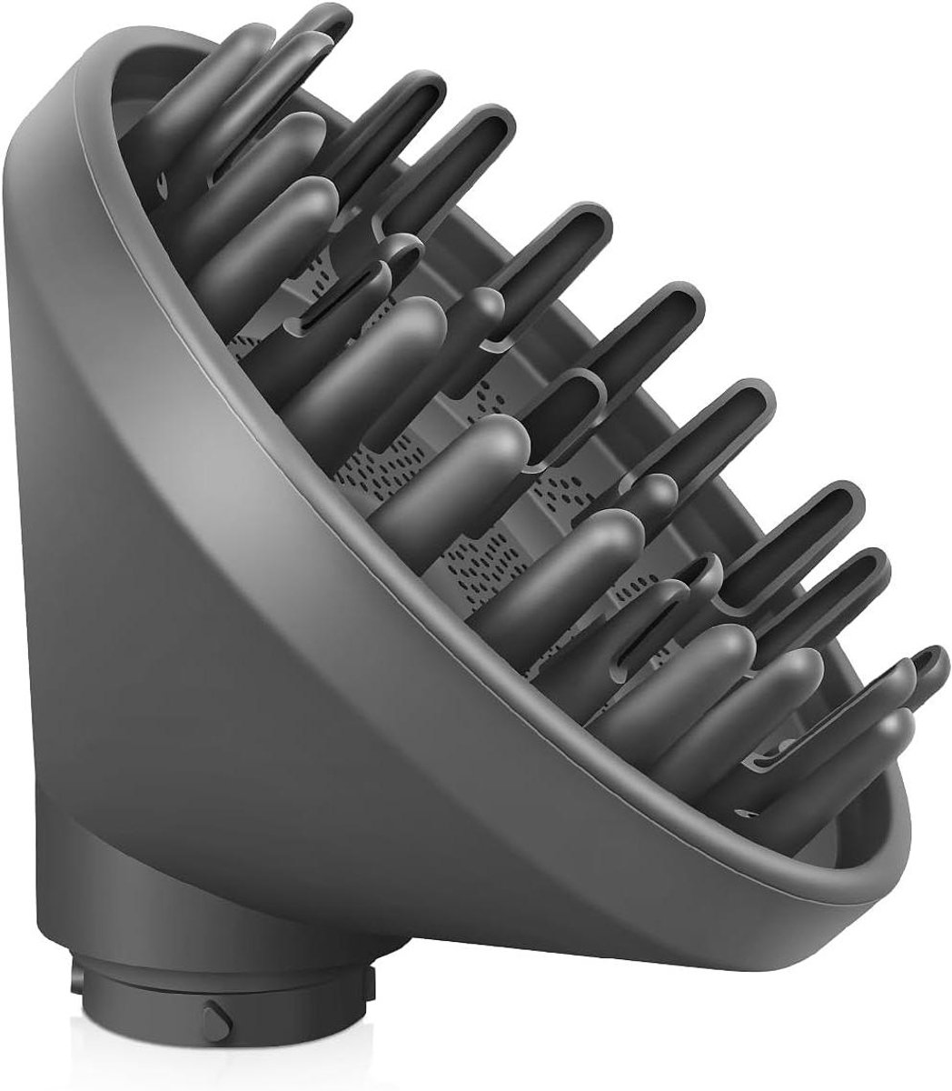 Haardroger Opzetstuk - Krul Diffuser - Haar Textuur Verbeteren - Gelijkmatige Luchtverdeling - 14.2 x 14.2 x 11.7 cm - Grijs