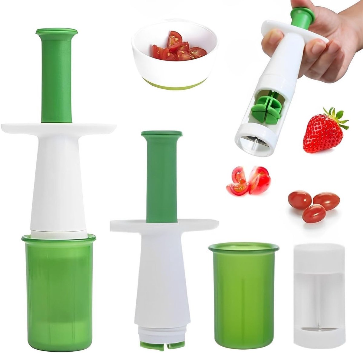Fruit- en Tomaat Schiller met 2 Stukken - Ideaal voor Kersen, Groenten en Salades