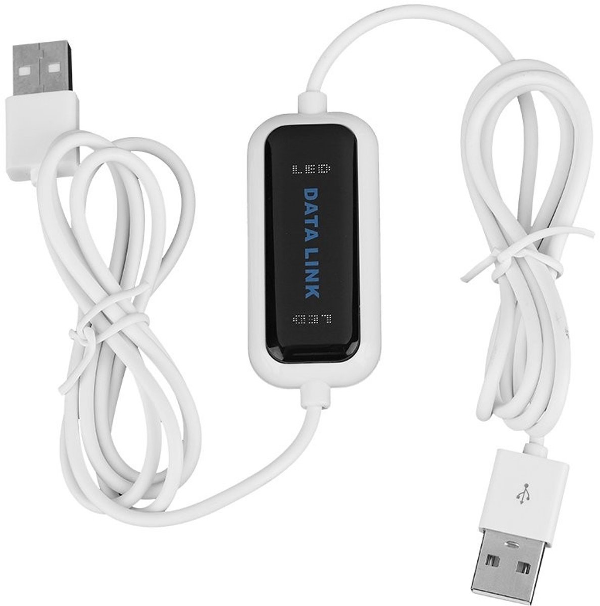 USB 2.0 linkkabel voor gegevensoverdracht tussen laptop en computer, compatibel met Windows 2000/XP/VISTA/7/8, snelle datatransfer kabel