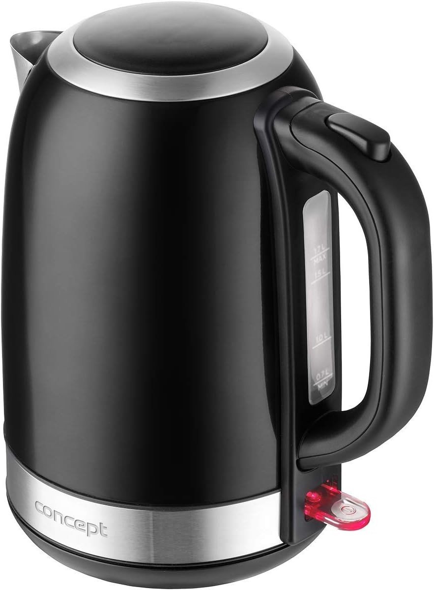 Waterkoker - Zwart - 1,7 L - Roestvrijstaal - Voor de Keuken