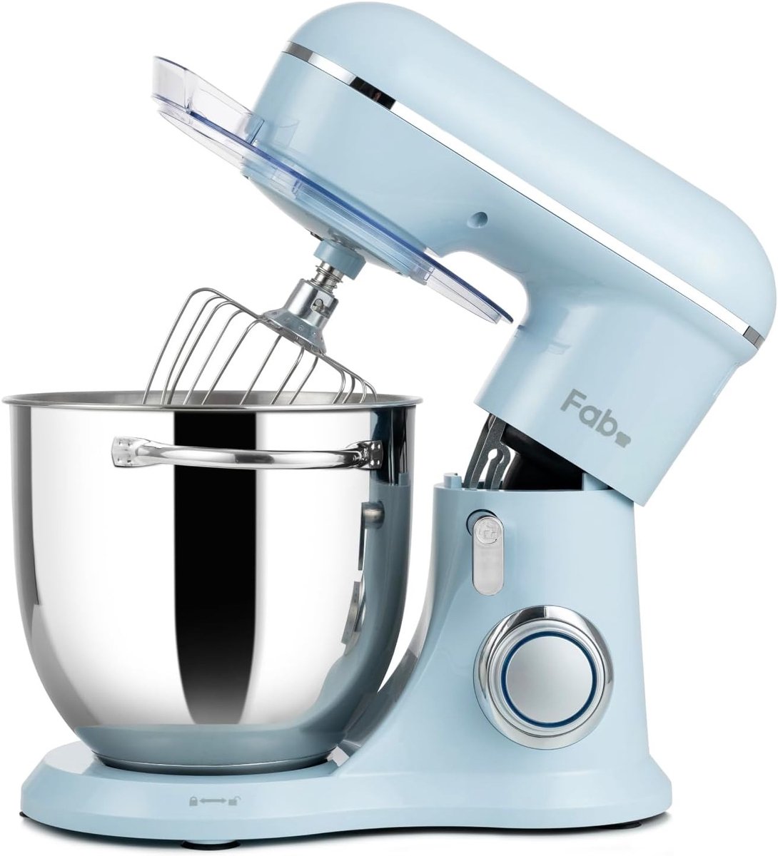 Keukenmachine - Blauw - 6 liter - Kneedmachine met 2000 W en 10 snelheden - Voor Thuisbakken