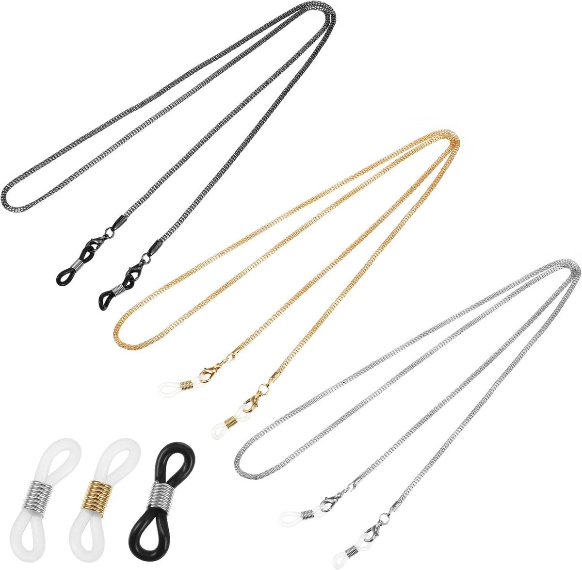 Verstelbare Lanyard voor Zonnebrillen en Brillen - 3 Stuks - Modieuze Eyewear Nekband en Accessoires voor Dames en Heren