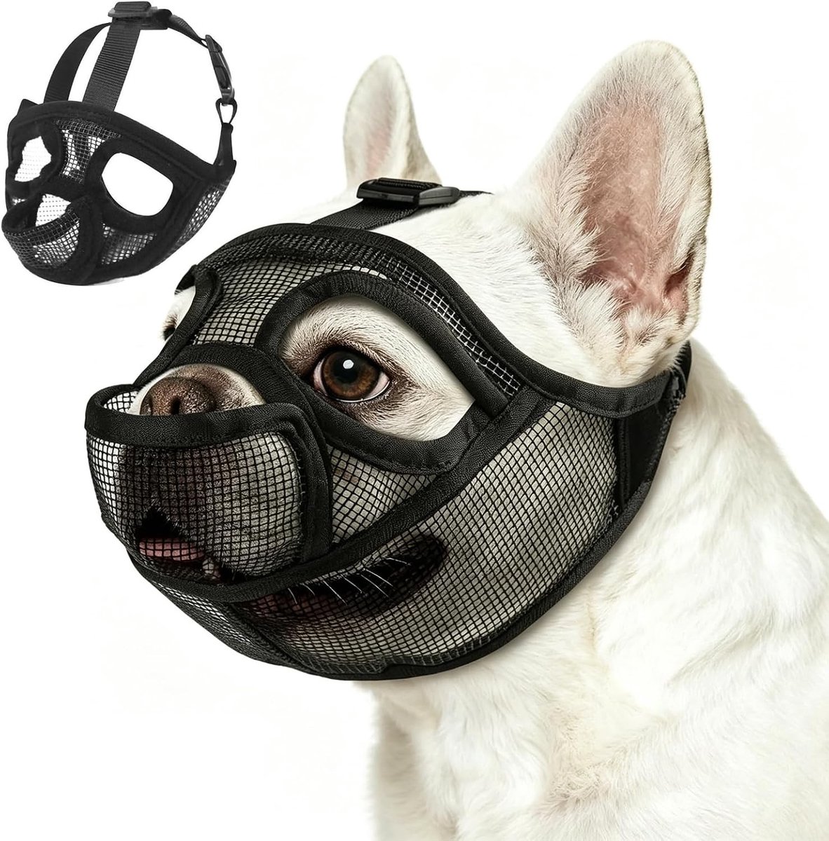 Zachte muilkorf voor kleine honden, verstelbare gesp, herbruikbaar, anti-bijt en kauwen, comfortabel en veilig