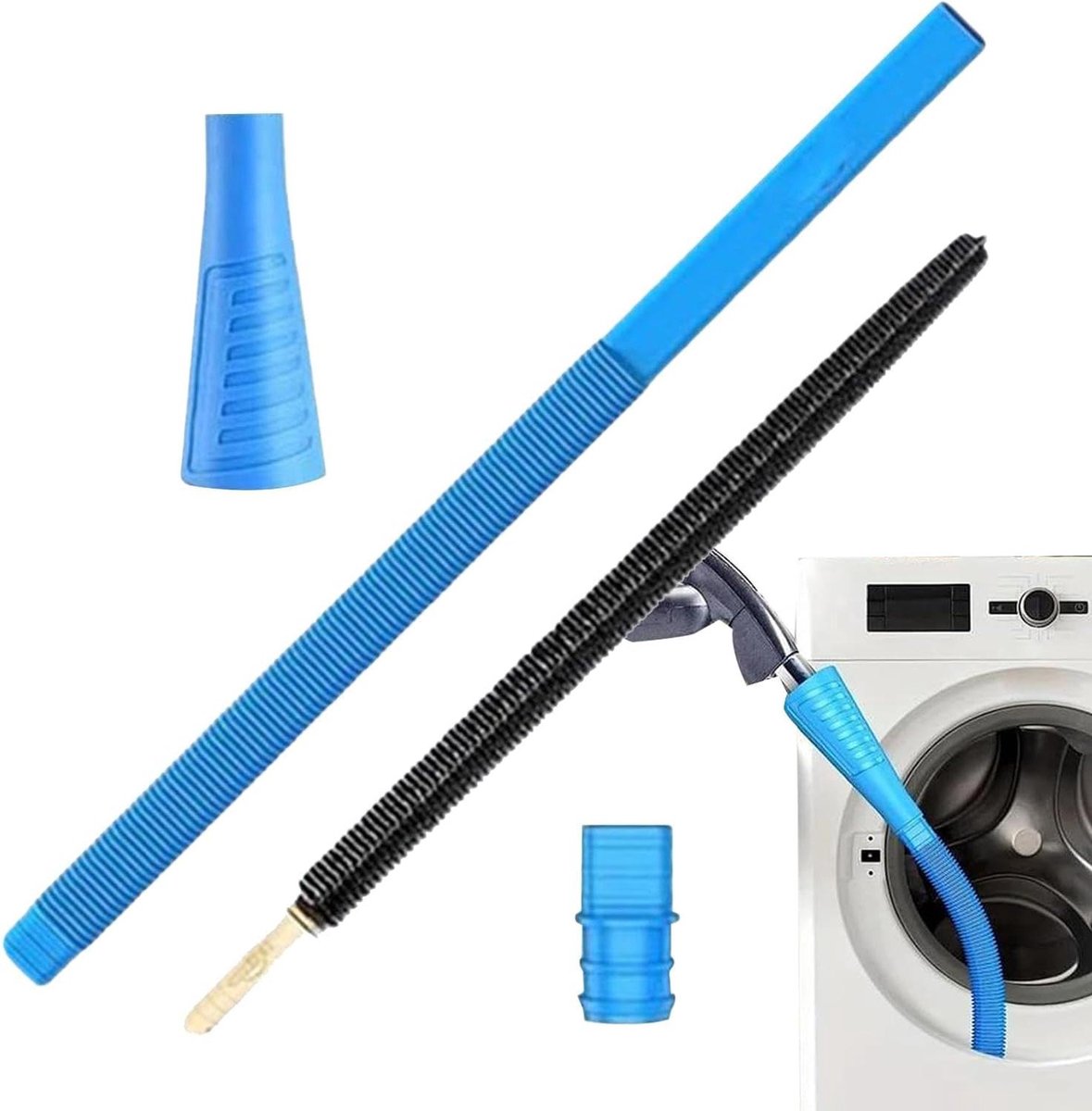 Droger Ventilatiekit Pluis Verwijderaar Efficiënte Reiniging Flexibele Borstelkop 80 cm Slang Blauw