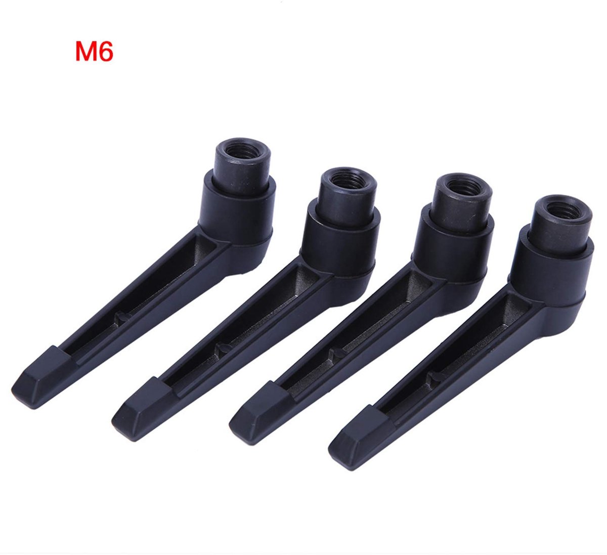Dailygoods- Klemhendels Set van 4 - Verstelbare Klemhendels - M4/M5/M6/M8/M10/M12 - Gemaakt van Chroom Vanadium Staal - Geschikt voor Tandwielen en Lagers - Trekker