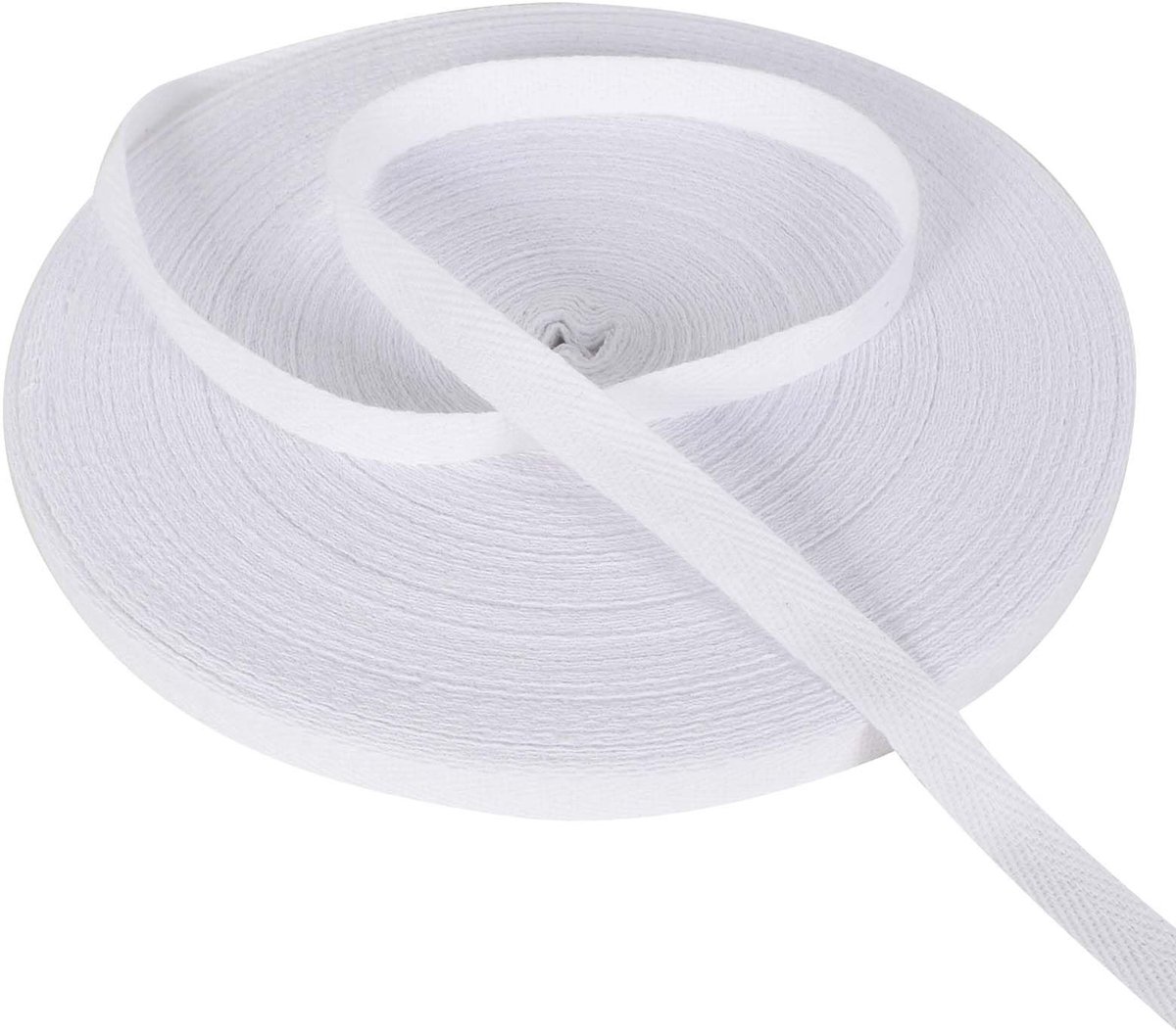 Dailygoods- Biasband Katoen 50 m - Katoenen Keperband - Visgraatpatroon - Antislip - Duurzaam - Wasbaar - Naaiband