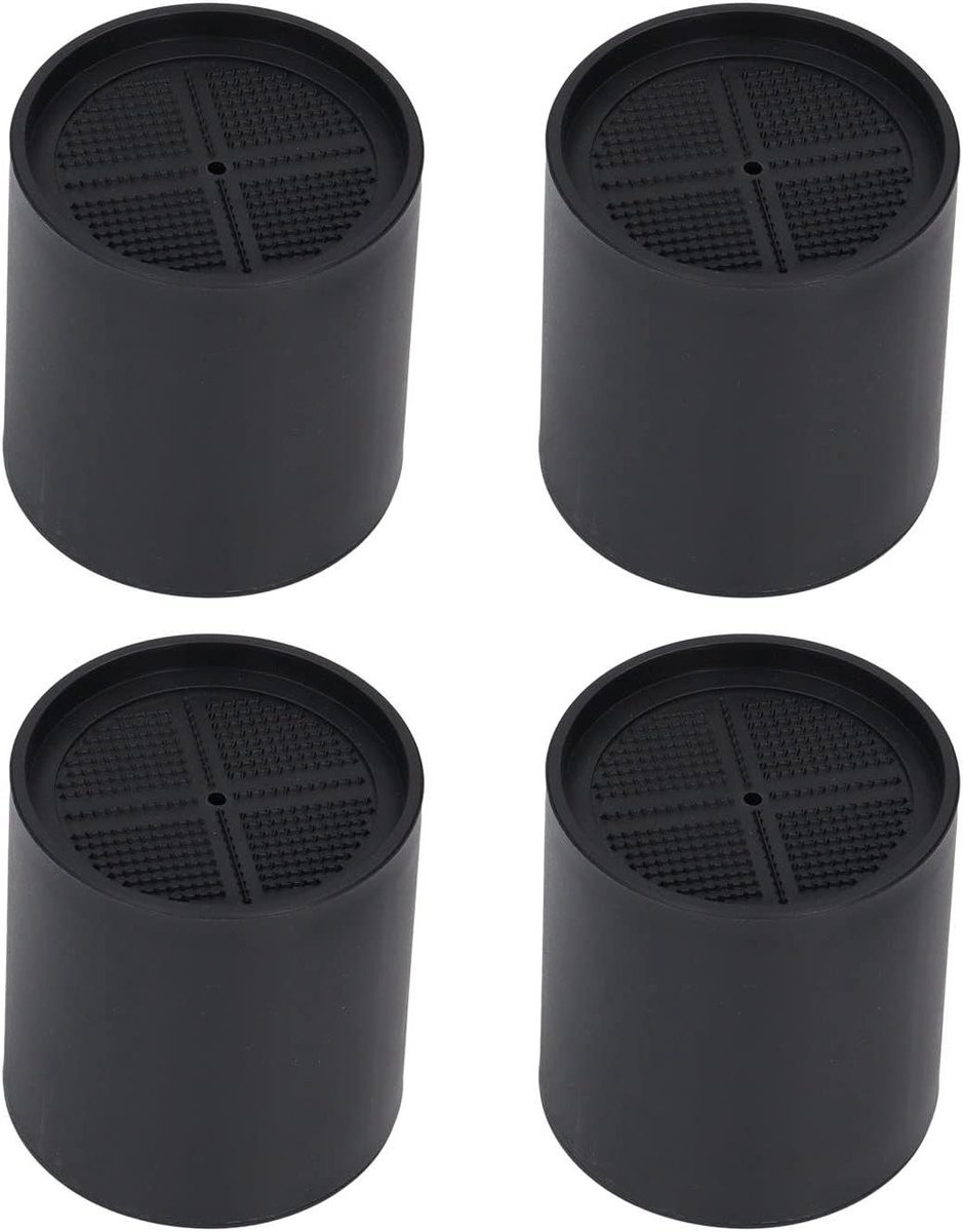 Meubelverhogers - Pootverhogers - Extra Opbergruimte - Duurzame Kunststof - 6 stuks 10 cm - Zwart