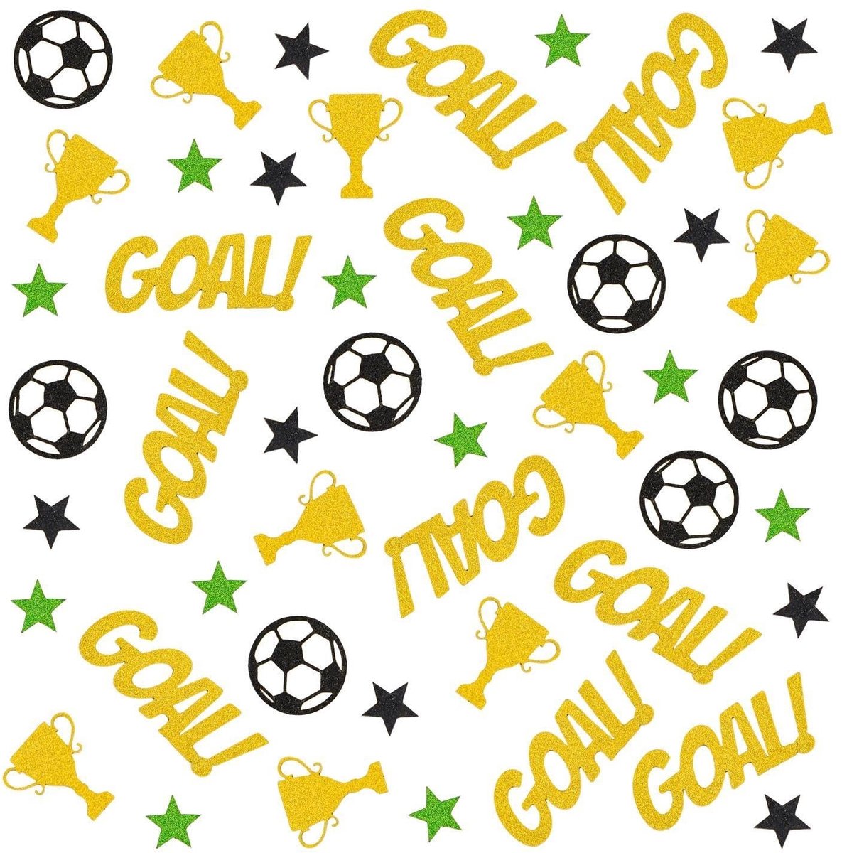 Dailygoods - 150 Stuks Voetbalconfetti voor Feestdecoratie