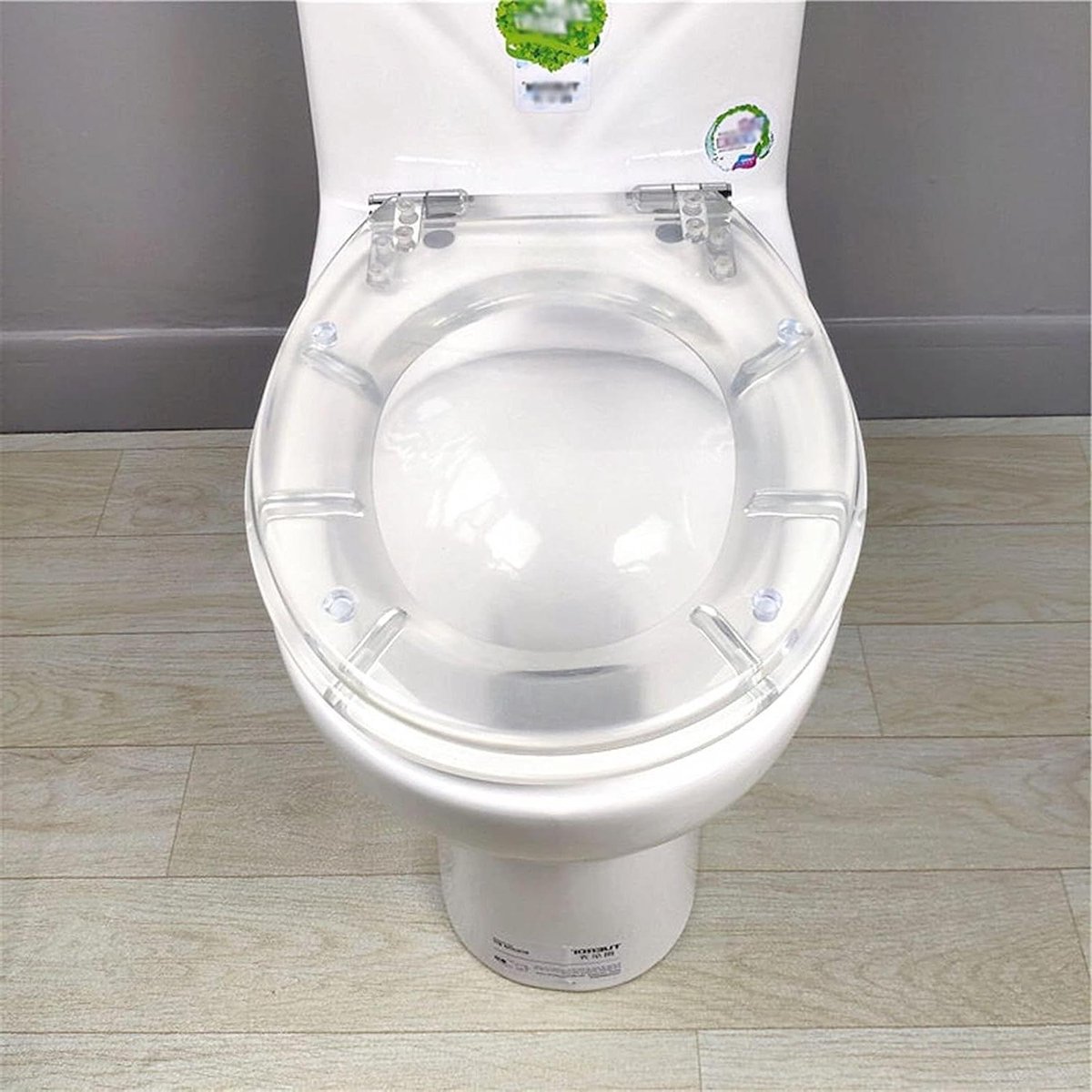 Toiletbril - Toiletdeksel - Badkamer Verbetering - Langzame Sluiting - 40-48cm Lengte - Transparant