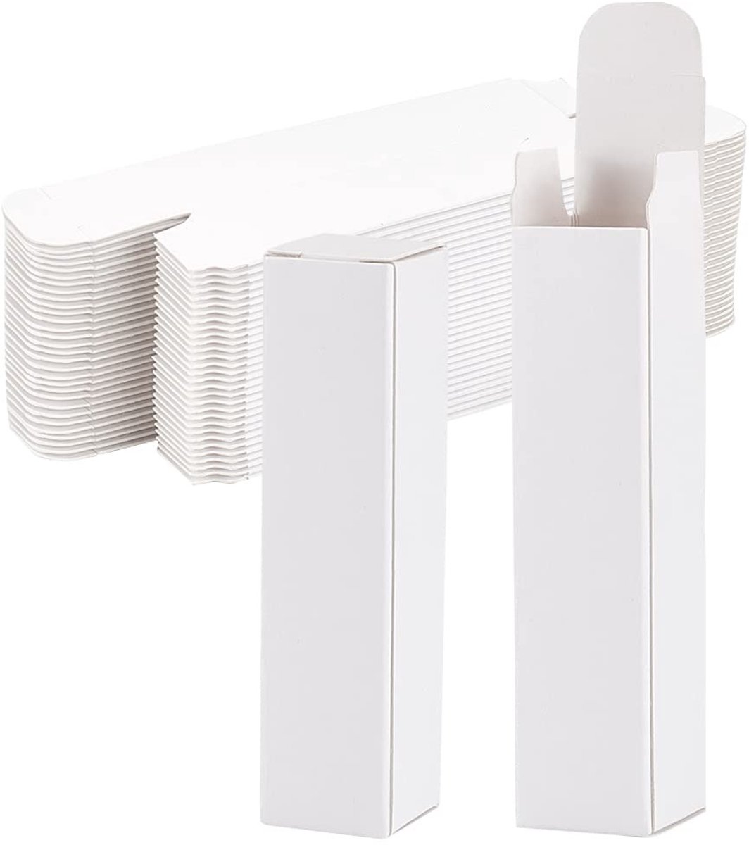 Dailygoods - 50 Stuks Witte Lippenstift Doosjes - Kraftpapier Verpakking voor Make-up