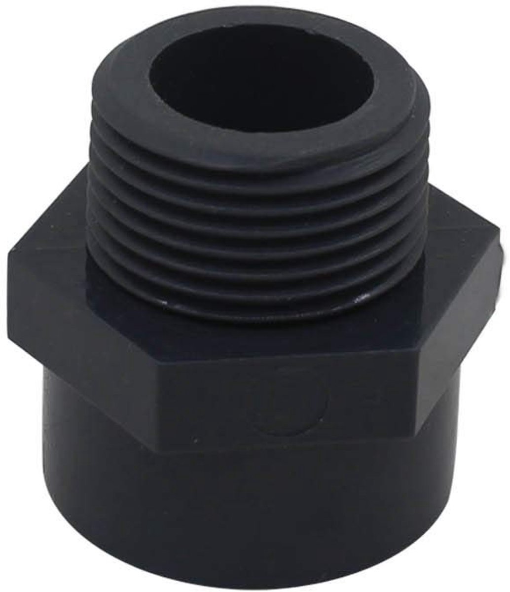 Dailygoods - PVC Male Thread Adapter - Verbinding voor Tuinpompen - Binnendiameter 32mm - Slangverbinder - Geschikt voor Zwembaden - PVC Draadverbinder