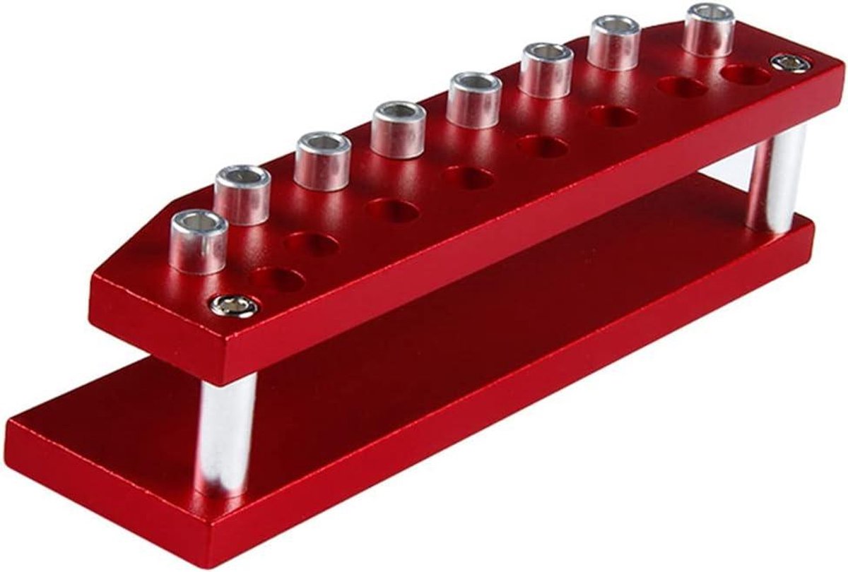 Schroevendraaier Organizer - Hulpmiddelhouder Gereedschapsrek - Sleutel Organiseren - Voor 8 Schroevendraaiers - 150mm Lengte - Rood