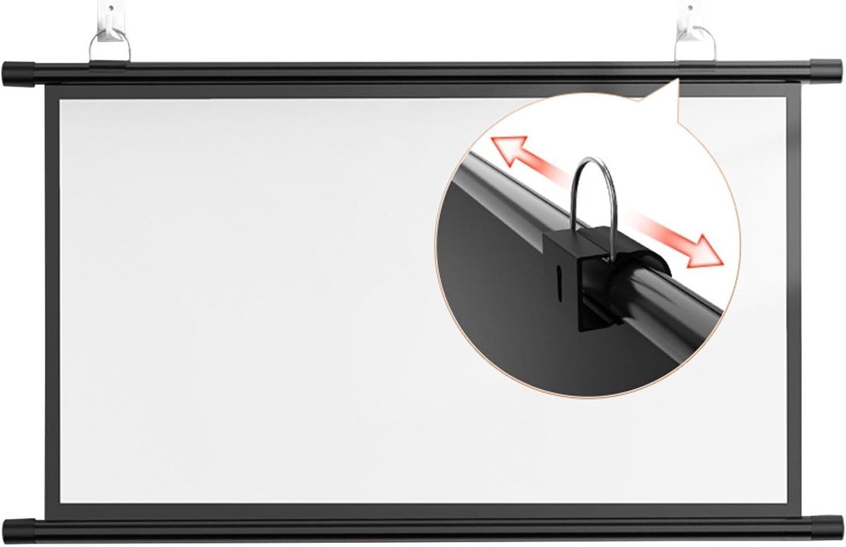 Projectiescherm - Scherm Beeldscherm - Thuisbioscoop - Kreukvrij - 30-72 inch - Wit