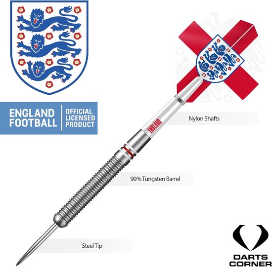 Officieel gelicentieerd St Georges Cross Darts - Engeland - Steel Tip 90% Tungsten - 24g (D1404) van Designa — afbeelding 3
