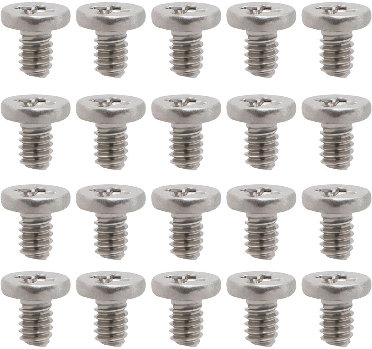 Dailygoods - 100 Stuks Roestvrijstalen Machineschroeven M2 x 3 mm