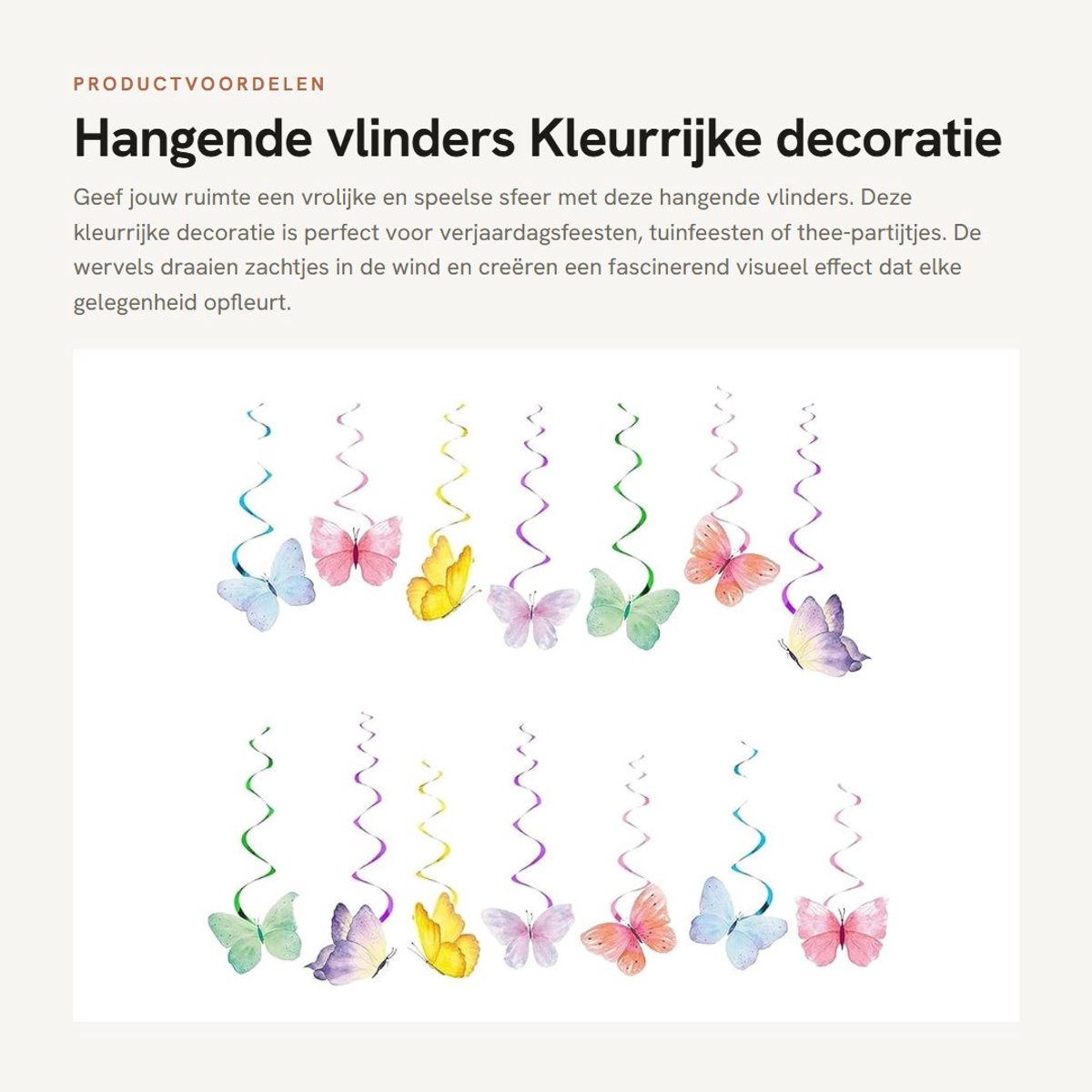 Dailygoods- Hangende Wervels 28 Stuks - Kleurrijke Vlinders - Feestdecoratie - Duurzaam Papier - Eenvoudig te Installeren - Vrolijke Sfeer