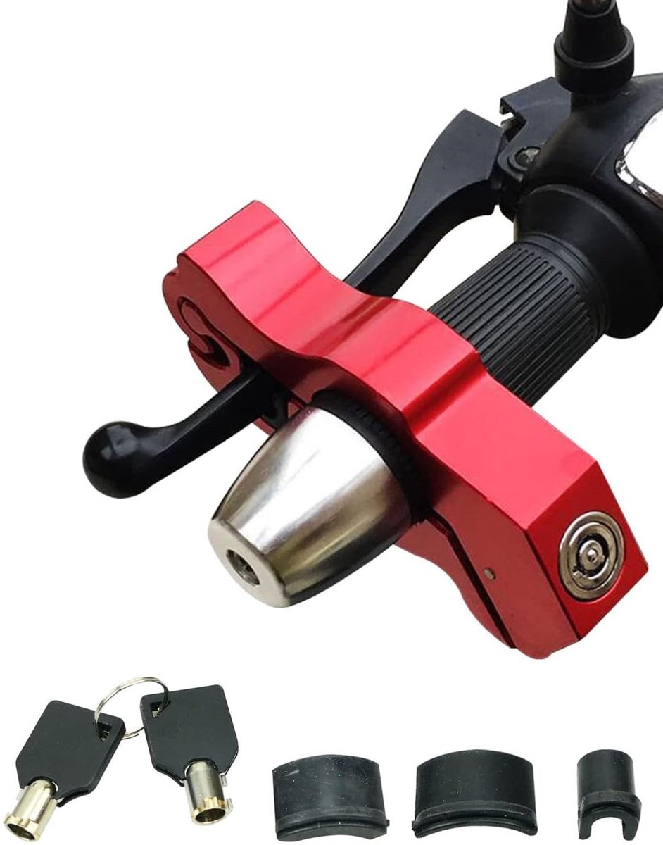 Dailygoods - Heavy Duty Motorfiets Slot - Verstelbaar Anti Diefstal Stuur Slot voor Bromfietsen en Scooters