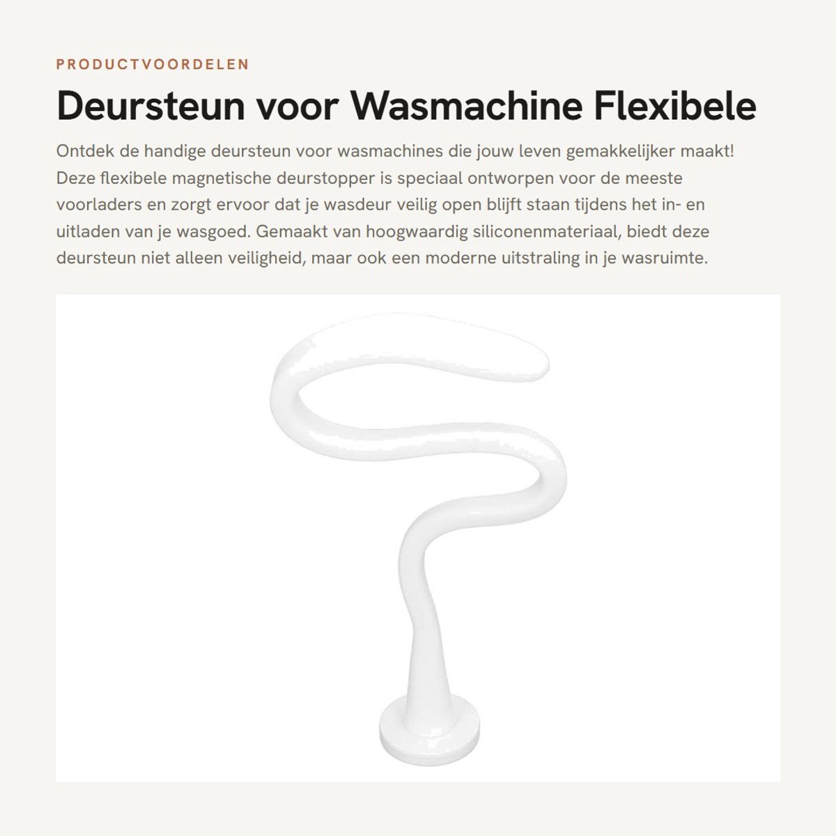 Dailygoods- Deursteun Flexibel - Magnetische Deurstopper - Siliconen Deurhouder - Deurvastzetter - Geschikt voor Voorladers - Veilig en Krasvrij