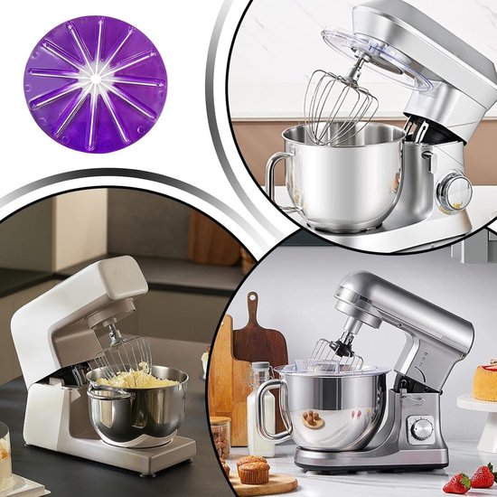 Mixer Spatbeschermer - Keuken Accessoire - Bakken en Koken - Niet-kras Bevestiging - 14.5 cm - Paars — afbeelding 4