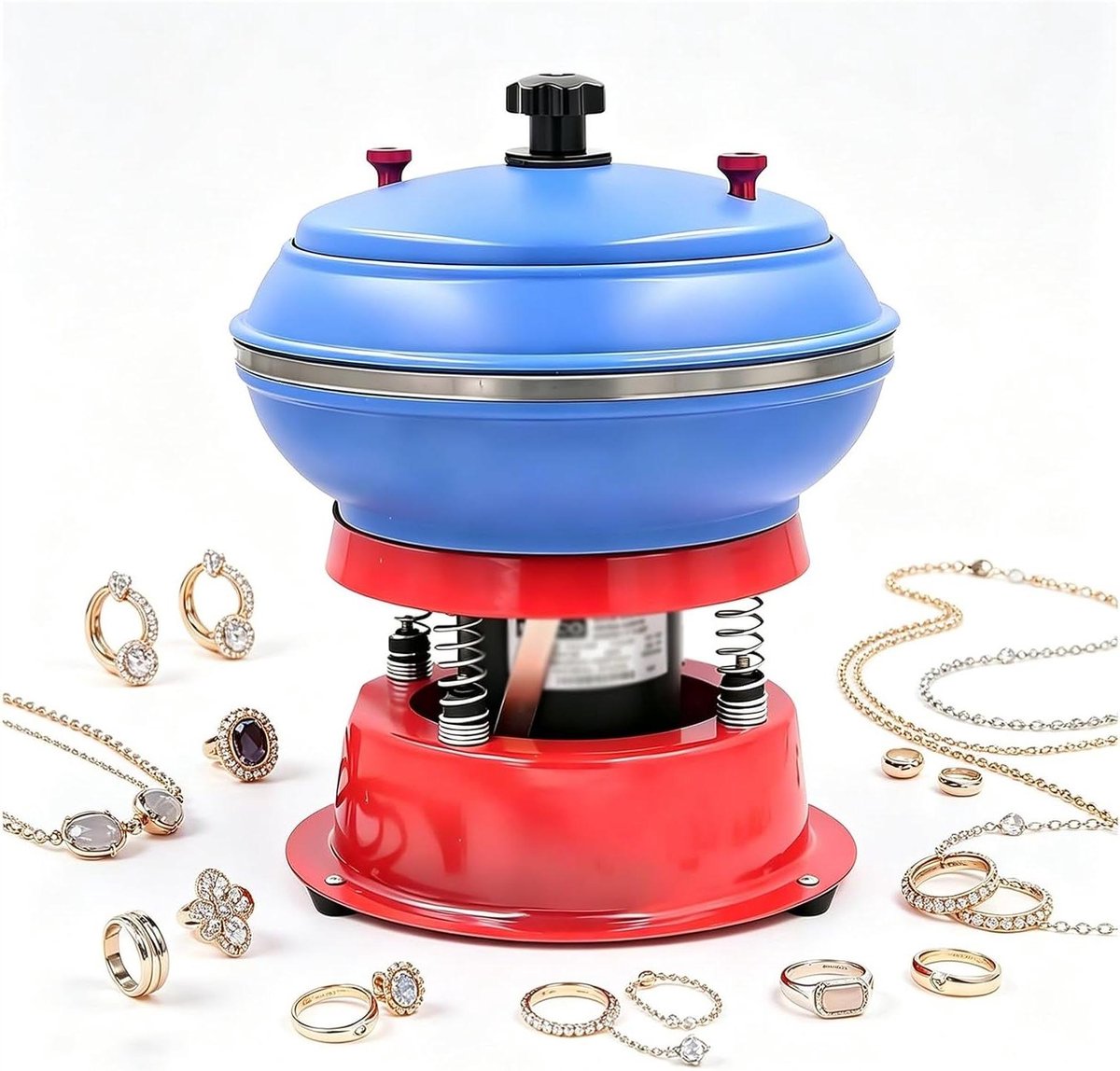 Elektrische Trilpolijstmachine - Polijstmachine Sieraden - Metaal Bewerken - Hoogfrequente Trillingen - 35 L - One Color