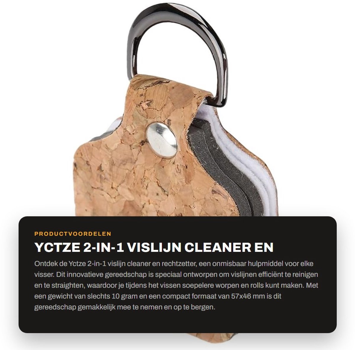 Dailygoods- Vislijnreiniger 2-in-1 - Vislijn rechtzetten - Compact - Duurzaam - Lichtgewicht - Gebruiksvriendelijk